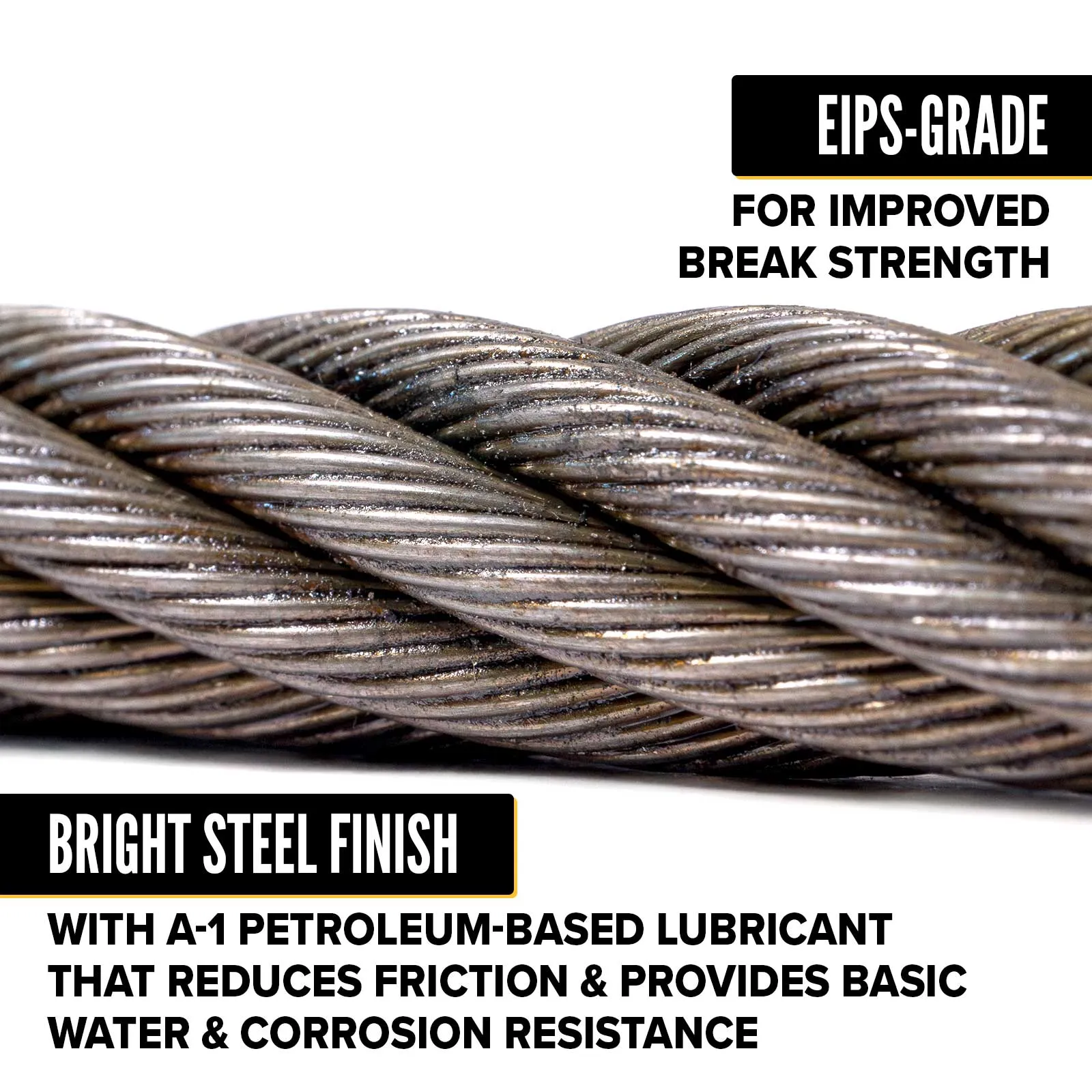 1-1/4" 6x37 Bright Wire Rope - EIPS IWRC | Linear Foot