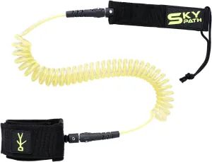 10 ft Surf Board LeashCoil SUP Leash, Stand Up Paddle Board Leg Rope Wrist Strap, for Paddleboard, Shortboard, Longboard, 7.0mm Thick