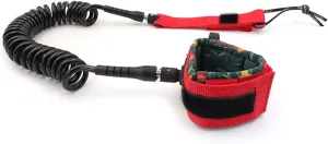 10FT/9FT 7MM Surfboard Leash SUP Coiled Leash SUP Paddle Webbing Paddle Board Surf Leg Rope(7mm 10ft c)