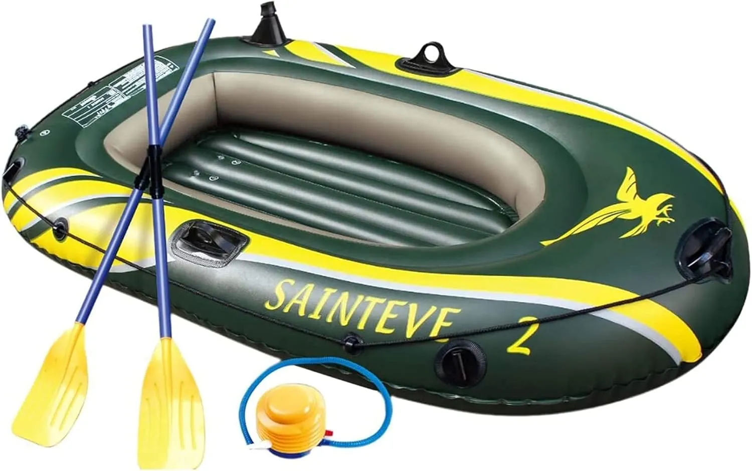 2 Person Inflatable Boat - Thicken Raft Kayak Assault Rubber Boats,Wear-Resisting Hovercraft Dinghies for Fishing,Entertainment 1 Kayak Water Sports