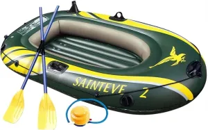 2 Person Inflatable Boat - Thicken Raft Kayak Assault Rubber Boats,Wear-Resisting Hovercraft Dinghies for Fishing,Entertainment 10 Kayak Water Sports
