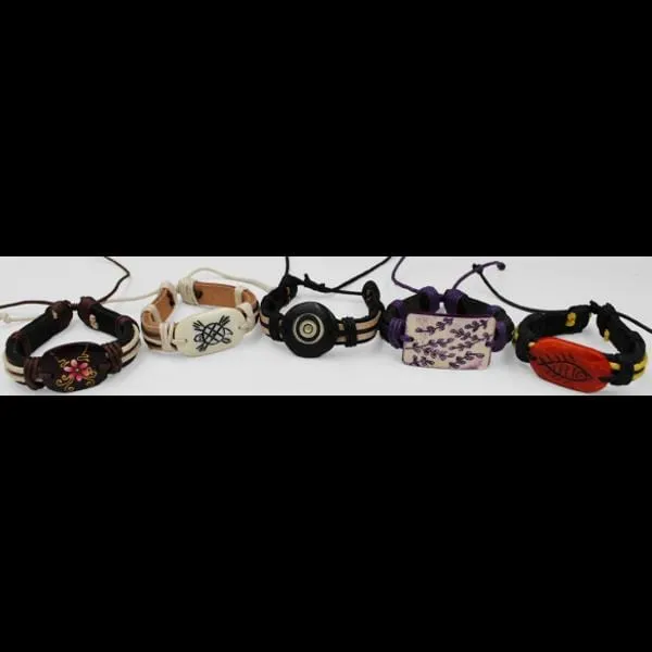 50 Strong Vegan Leather & Bead Bracelets ($0.90 each)
