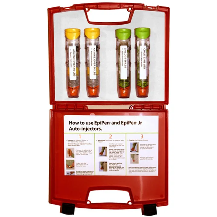 AEK Empty Plastic Case with Velcro Hanging System, Allergy Emergency Kit