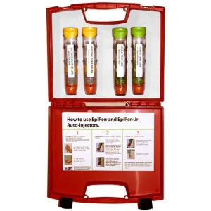 AEK Empty Plastic Case with Velcro Hanging System, Allergy Emergency Kit