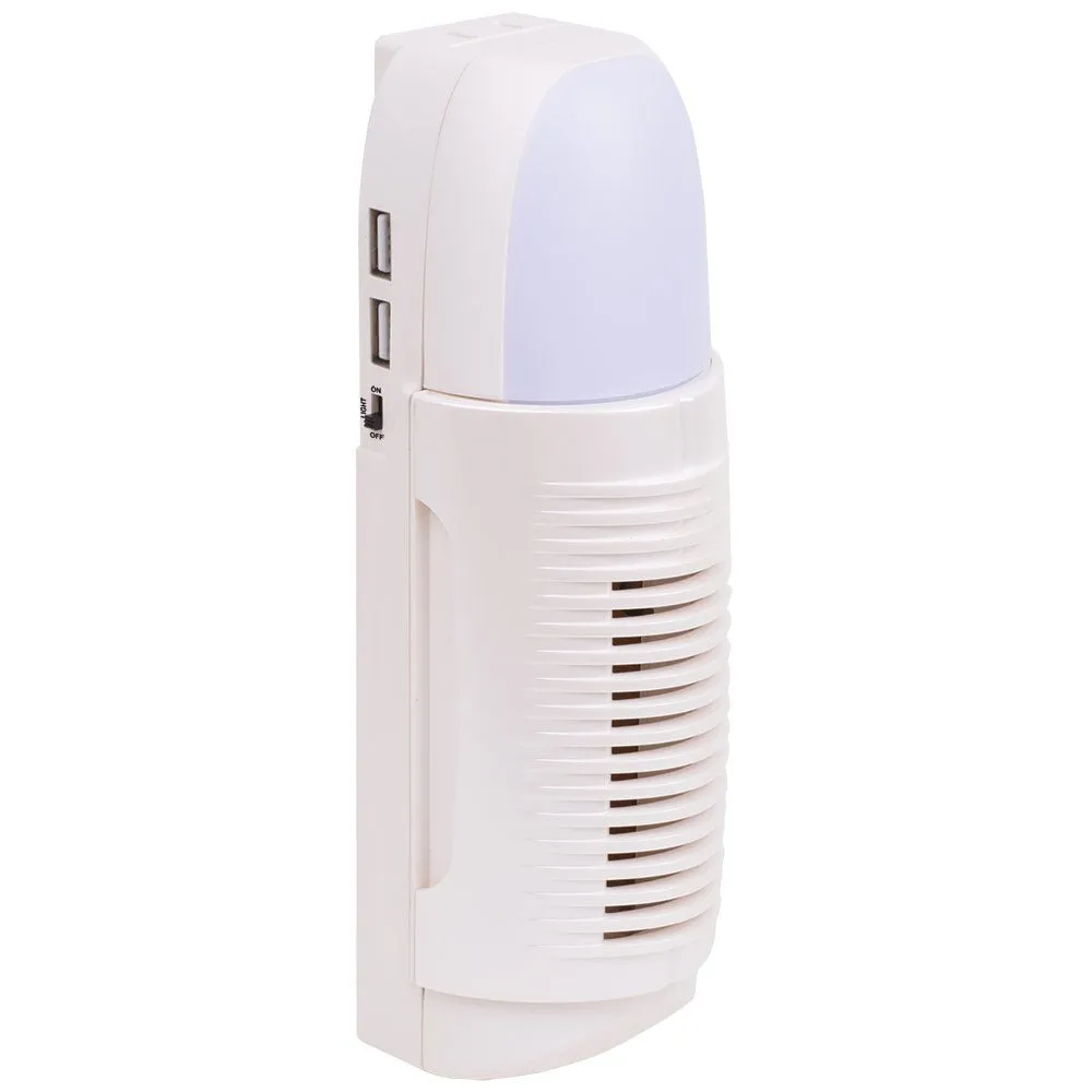 Air Innovations AI-210 Compact Air Purifier With 2 USB Ports & LED Light