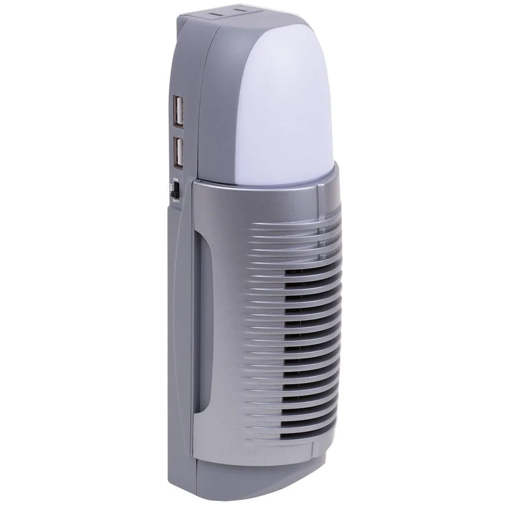 Air Innovations AI-210 Compact Air Purifier With 2 USB Ports & LED Light