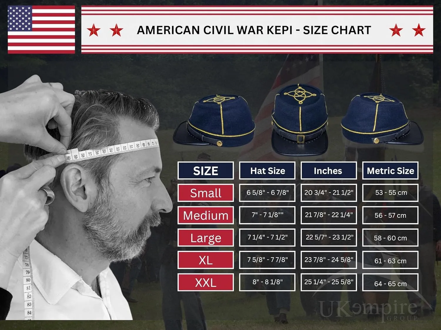 American Civil War Officer 1st Lieutenant Kepi (CSA)