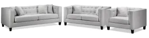 Arbor Sofa, Loveseat and Chair and a Half - Grey
