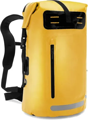 Bag Backpack Heavy Duty RollTop Dry Bag for Kayaking Rafting Boating (Yellow)