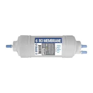 Brio Premier 6" Inline U-Type 100 Gpd RO Membrane
