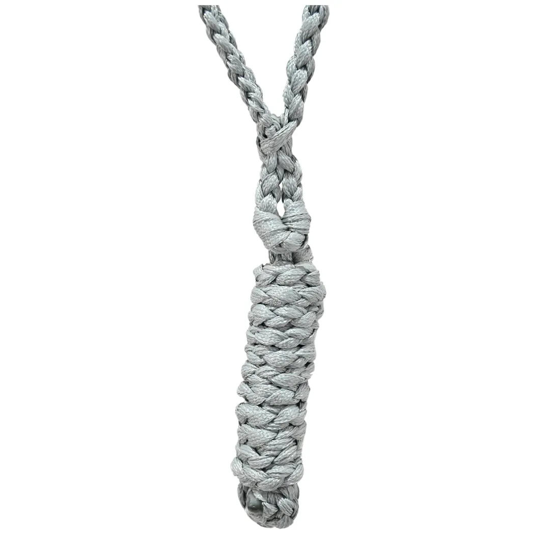 Classic Equine Braided Rope Halter with Lead- Grey