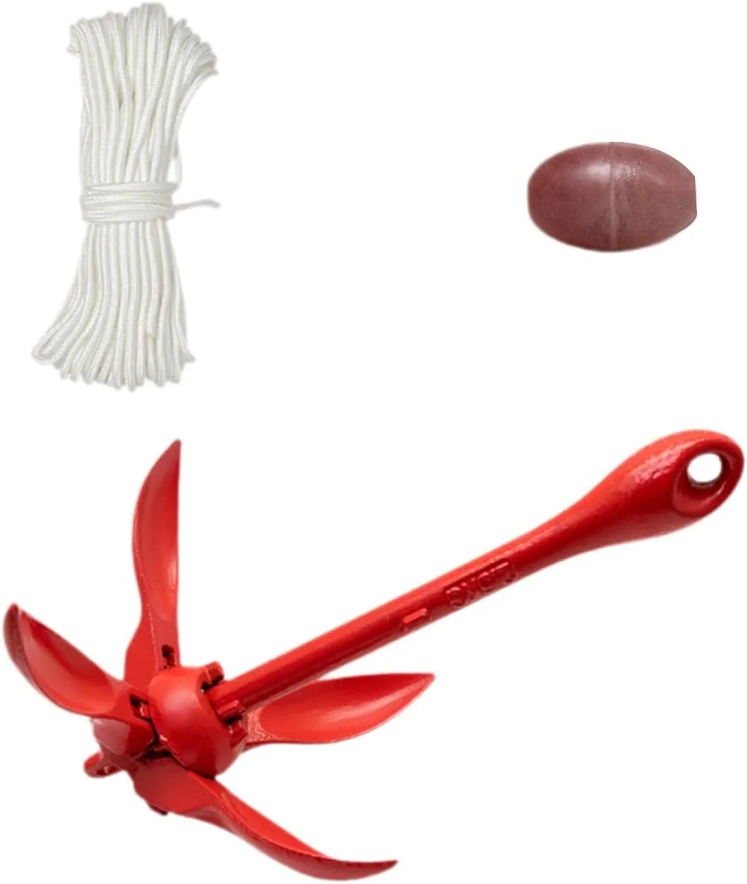 DYNWAVE Folding Grapnel Boat Anchor Kayak Anchor W/Rope Folding Anchor Kit for Kayaking Canoe Inflatable Fishing Boat Raft Dinghies