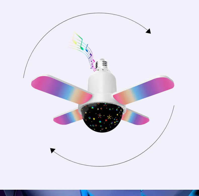 E27 LED Ceiling RGB NIght Light and Bluetooth Speaker