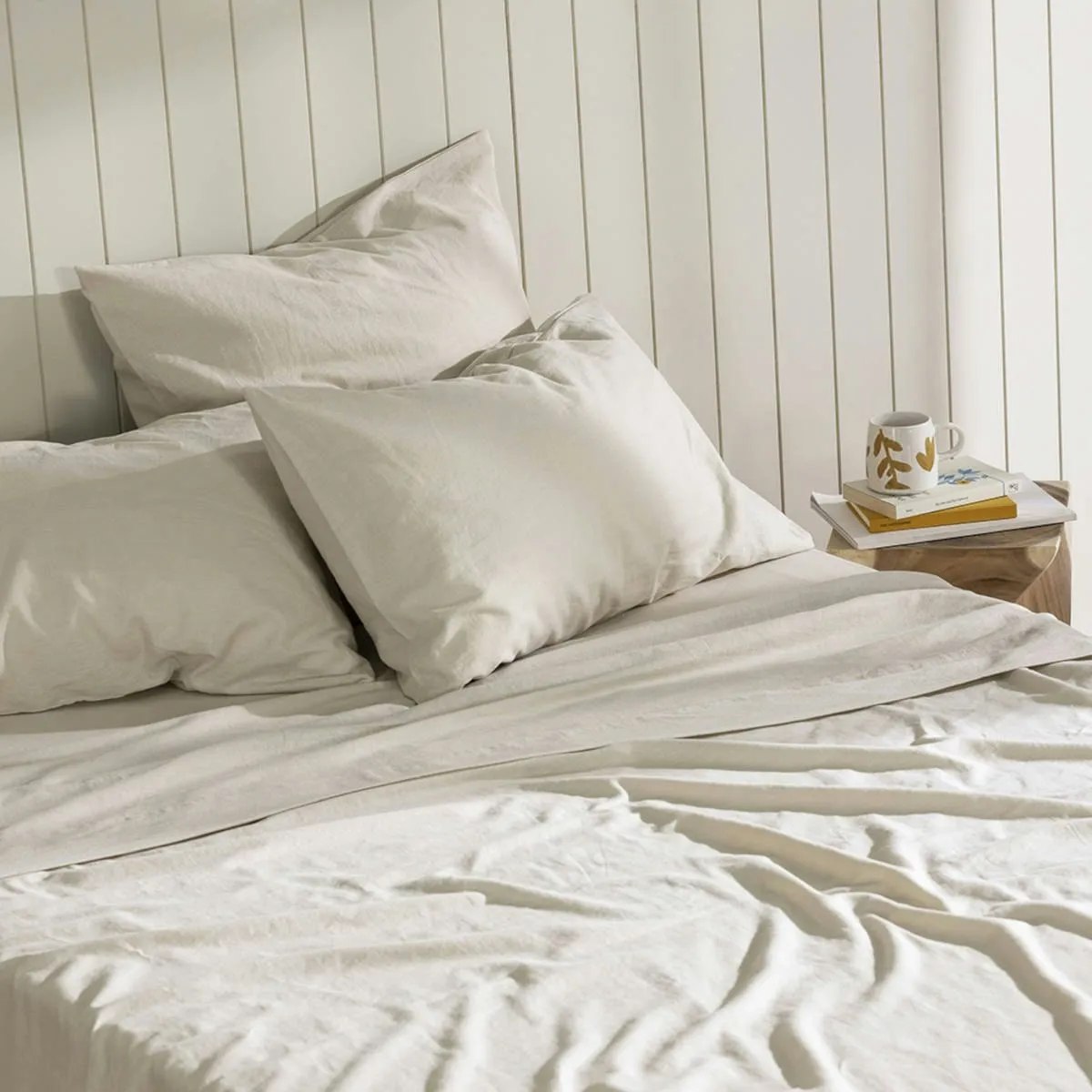 Ecology Dream Fitted Sheet - Stone