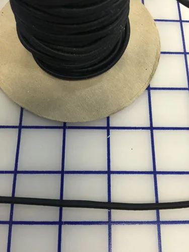 Elastic Cord 1/8 inch Wide Black