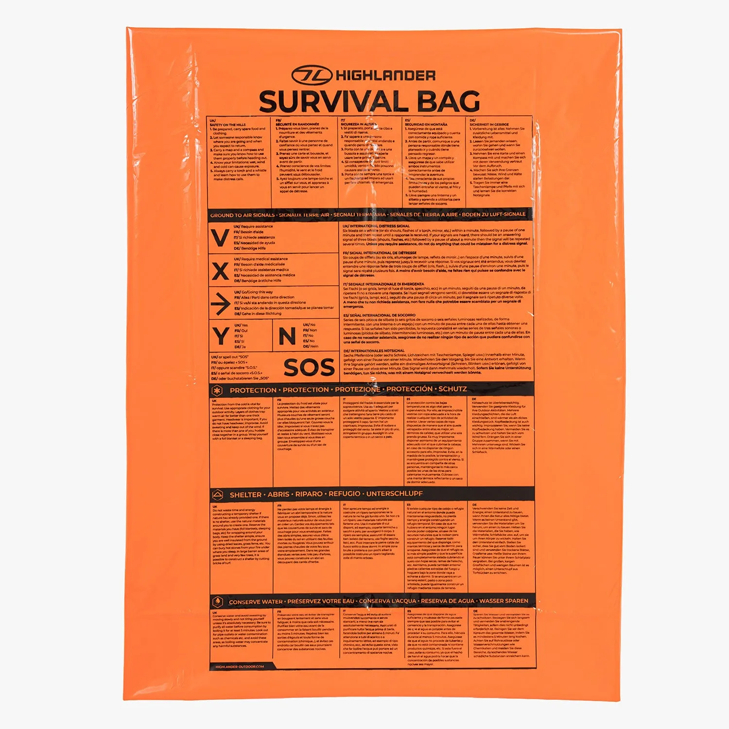 Extra large Survival Bivvy Bag, Orange