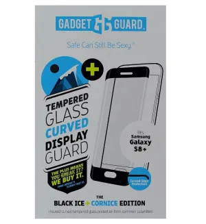 Gadget Guard Tempered Glass Curved Screen Protector for Galaxy S8 Plus-Black Ice