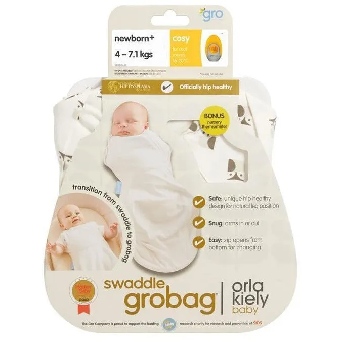 Grobag Newborn Plus Swaddle (Light Weight) - Orla Kiely Owls