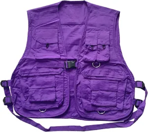 HaoMay Women's Outdoor Fishing Safari Buckle Vest Multi-pocket Photography Vest