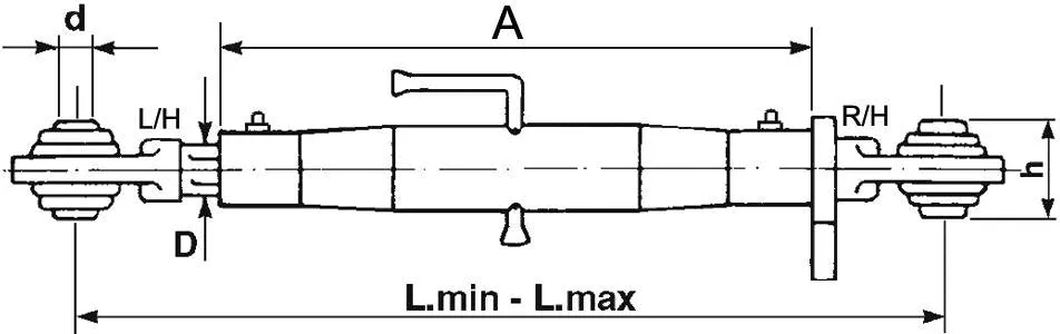 High Quality Top Link CAT 2-3 - L max 840mm