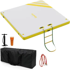 Inflatable Floating Dock for Lakes, Thick Lake Floats for Adults, Non-Slip Air Dock Platform with Portable Carrying Bag, Floating Platform Island for Pool Beach Ocean