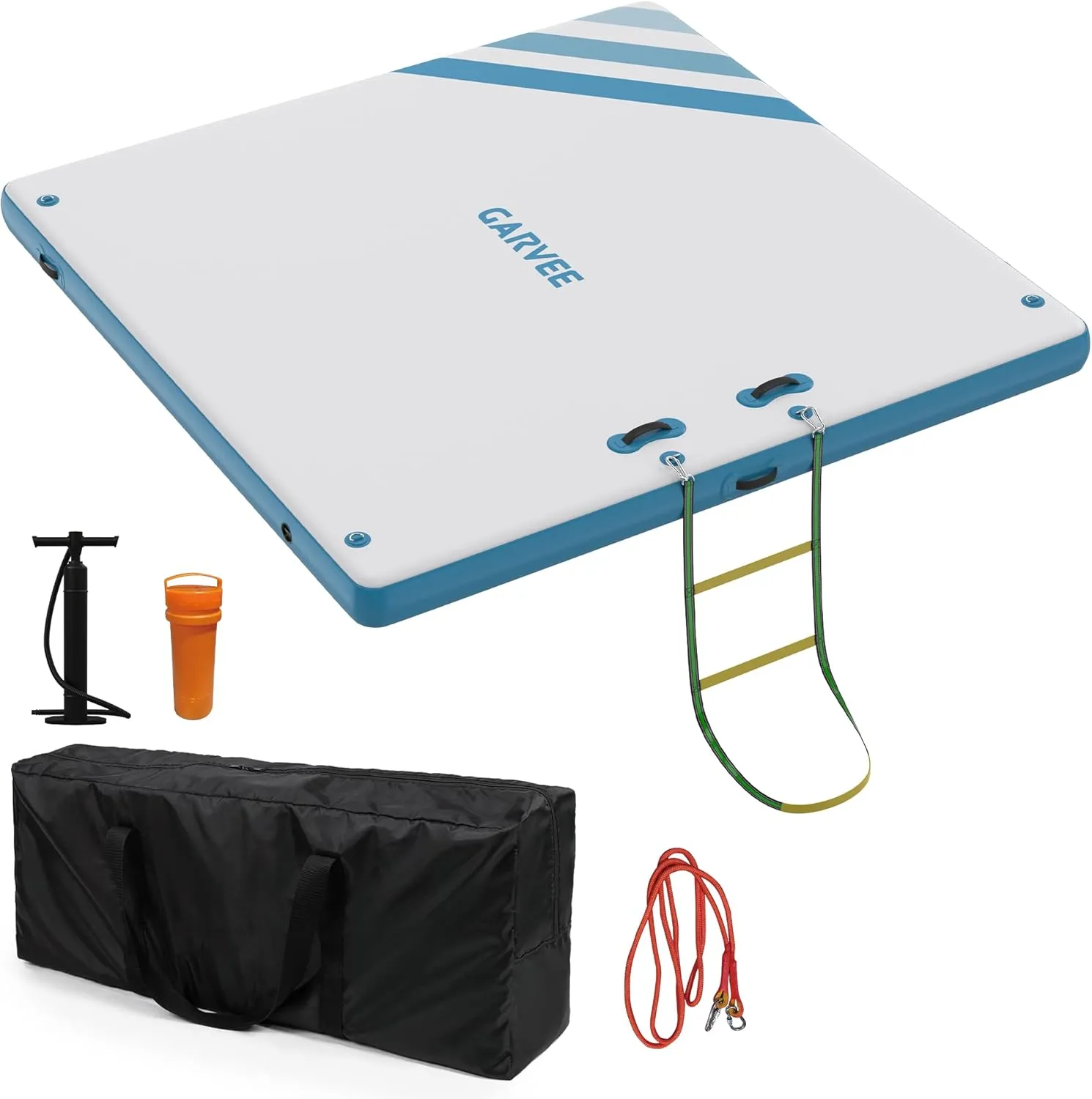 Inflatable Floating Dock for Lakes, Thick Lake Floats for Adults, Non-Slip Air Dock Platform with Portable Carrying Bag, Floating Platform Island for Pool Beach Ocean