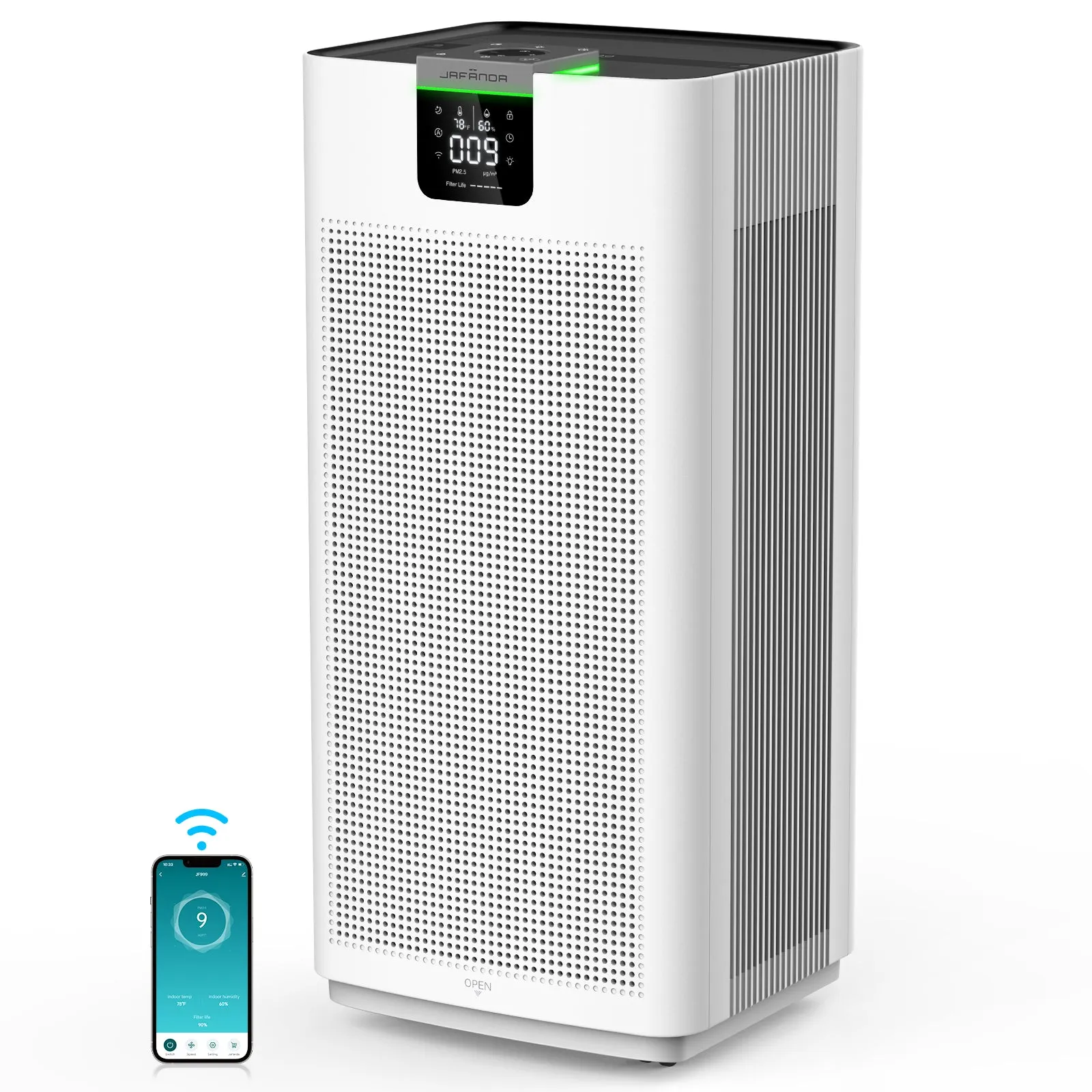 Jafanda air purifier JF999 H13 True HEPA Large Air Purifier for Whole Home and Commercial Spaces,Jafanda JF999 smoke eater – Quiet, 3-Stage Filtration, Removes 99.97% of Smoke, Jafanda air purifier review