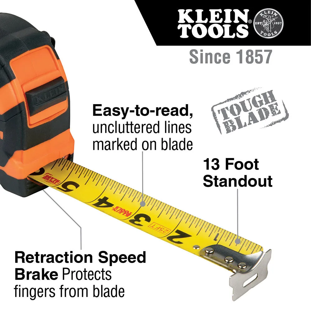 Klein 9125 25' Single-Hook Tape Measure