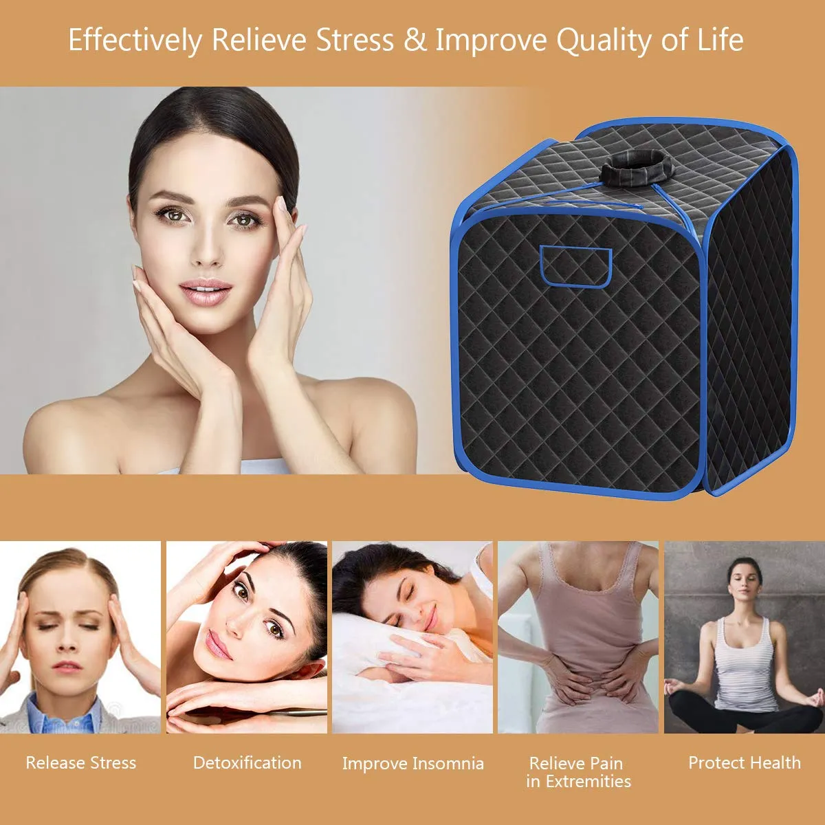 KOMFOTT 2L Portable Steam Sauna Tent, 9 Adjustable Temperature Levels