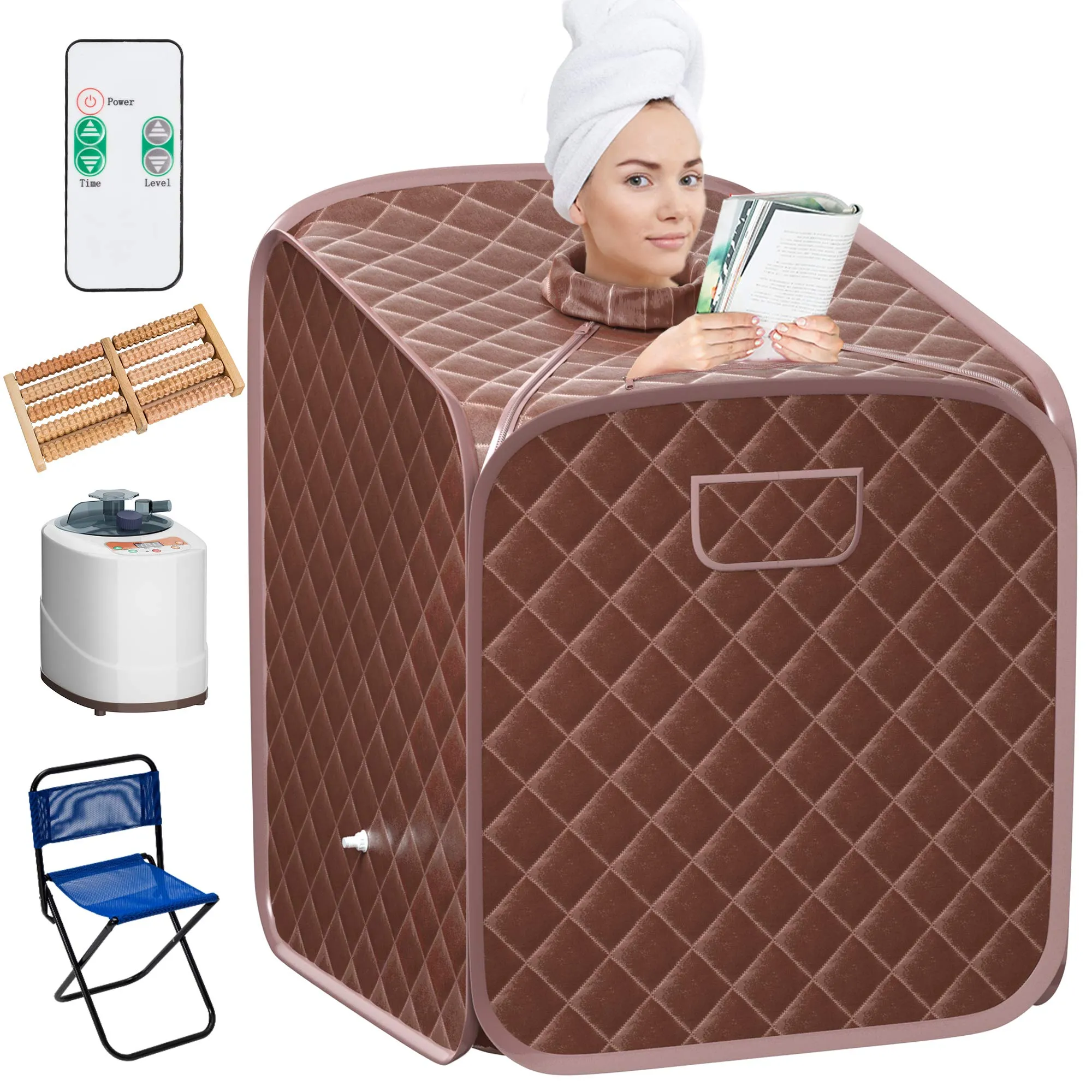 KOMFOTT 2L Portable Steam Sauna Tent, 9 Adjustable Temperature Levels