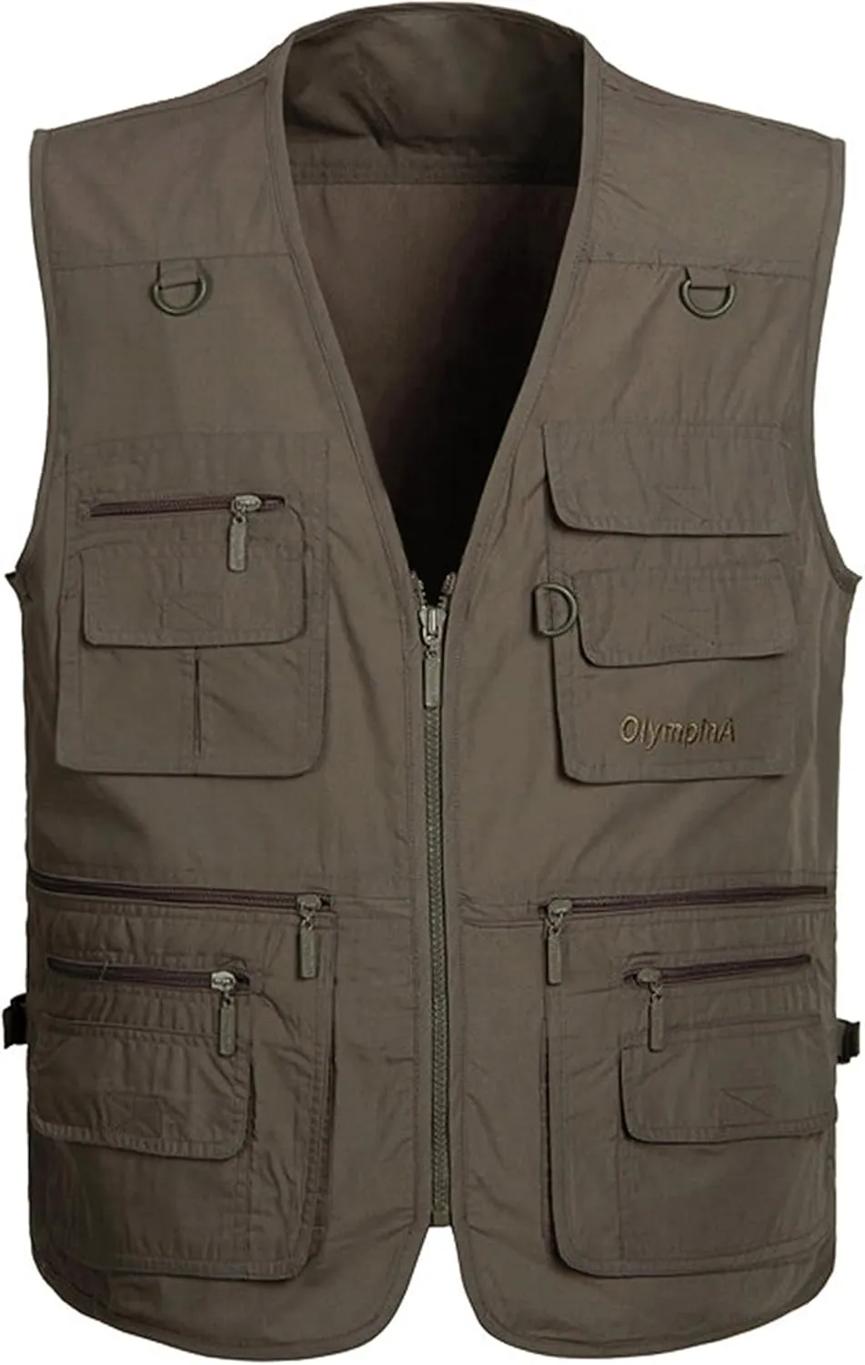 Lentta Men's Fishing Vest Summer Outdoor Lightweight Work Photo Vest 16 Pockets