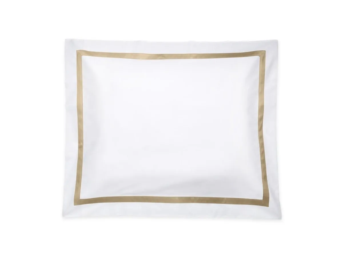 Lowell Champagne on White Bedding by Matouk