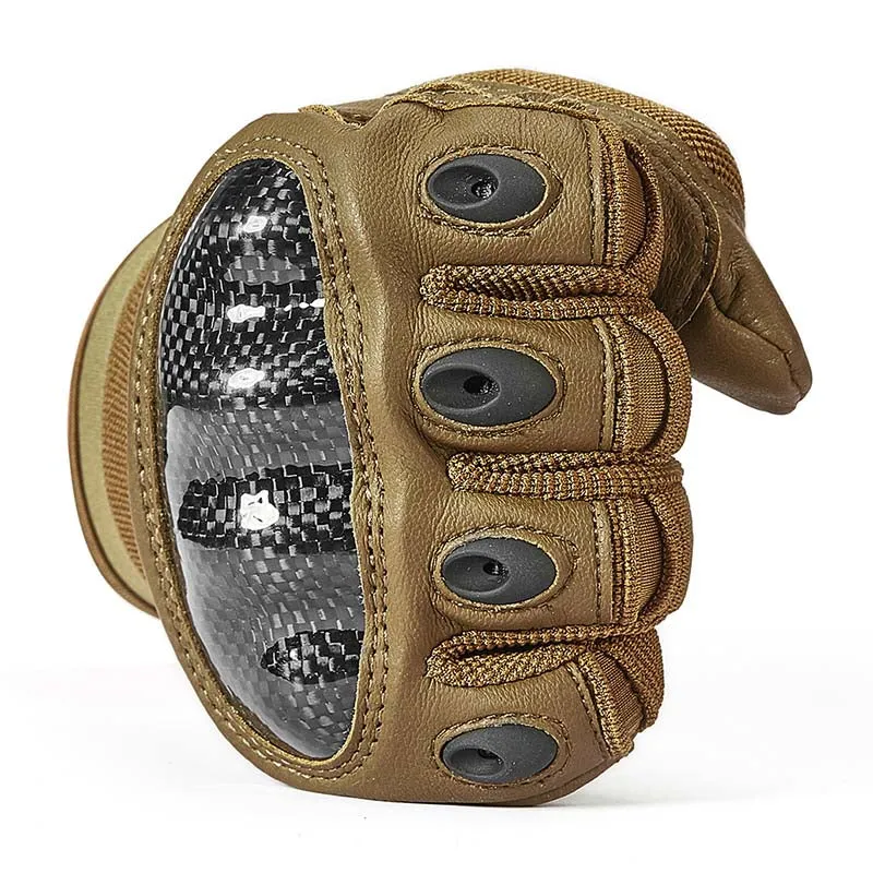 Military Paintball Leather Motorcycle Tactical Gloves