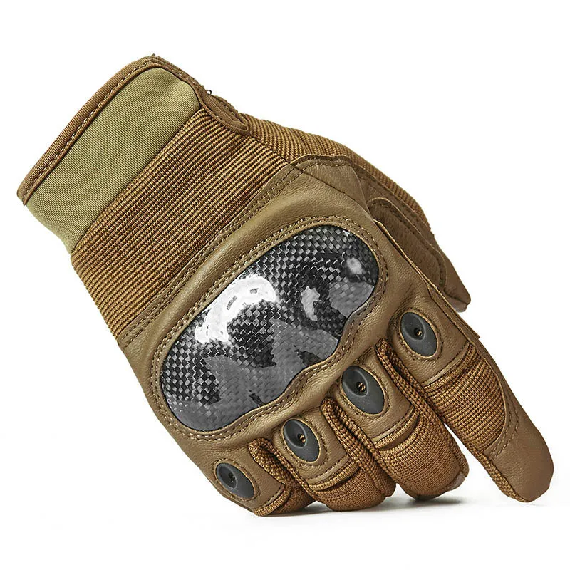 Military Paintball Leather Motorcycle Tactical Gloves