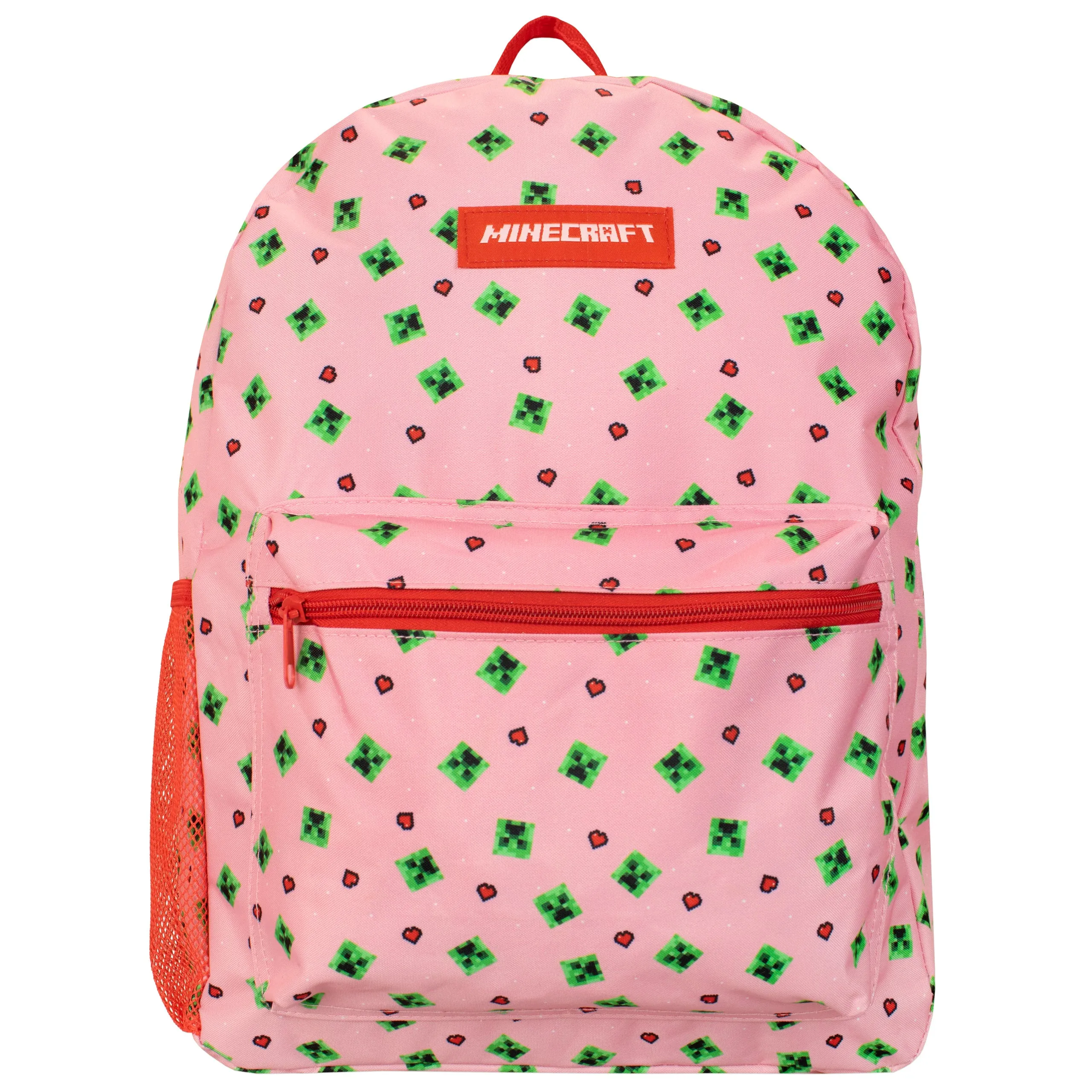 Minecraft Backpack Set - Pink and Green