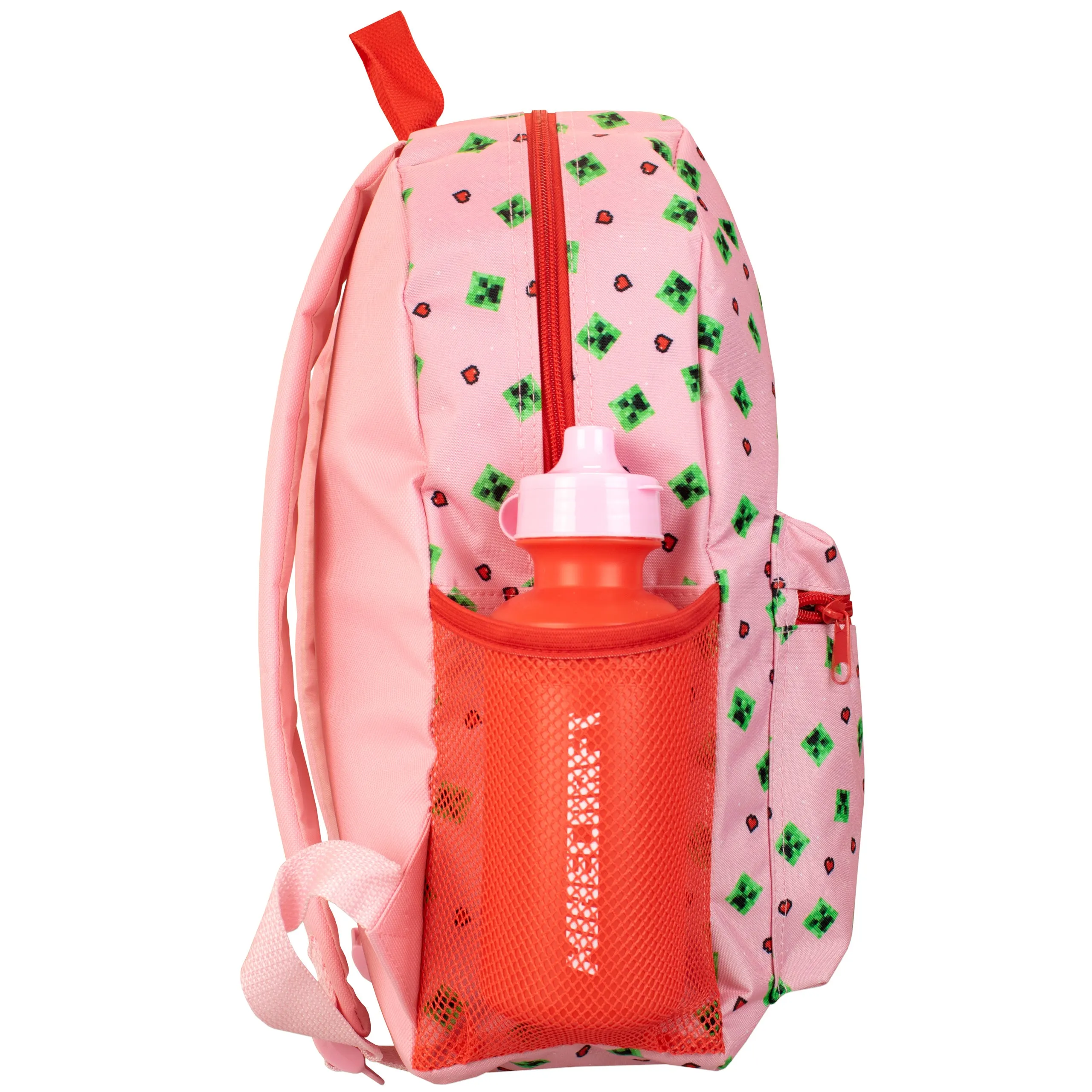 Minecraft Backpack Set - Pink and Green