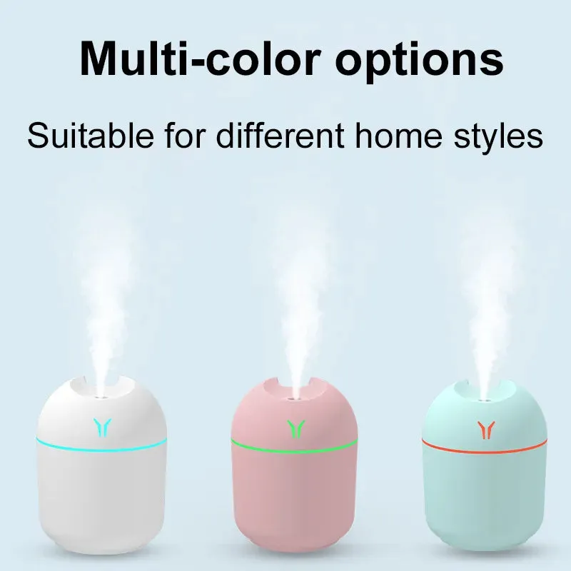 Mini Air Humidifier Essential Oil Diffuser Portable with LED Night Lamp 250ML