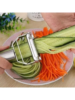 Multi-Functional Stainless Steel Peeler & Fruit Slicer - Essential Kitchen Tool for Effortless Cooking