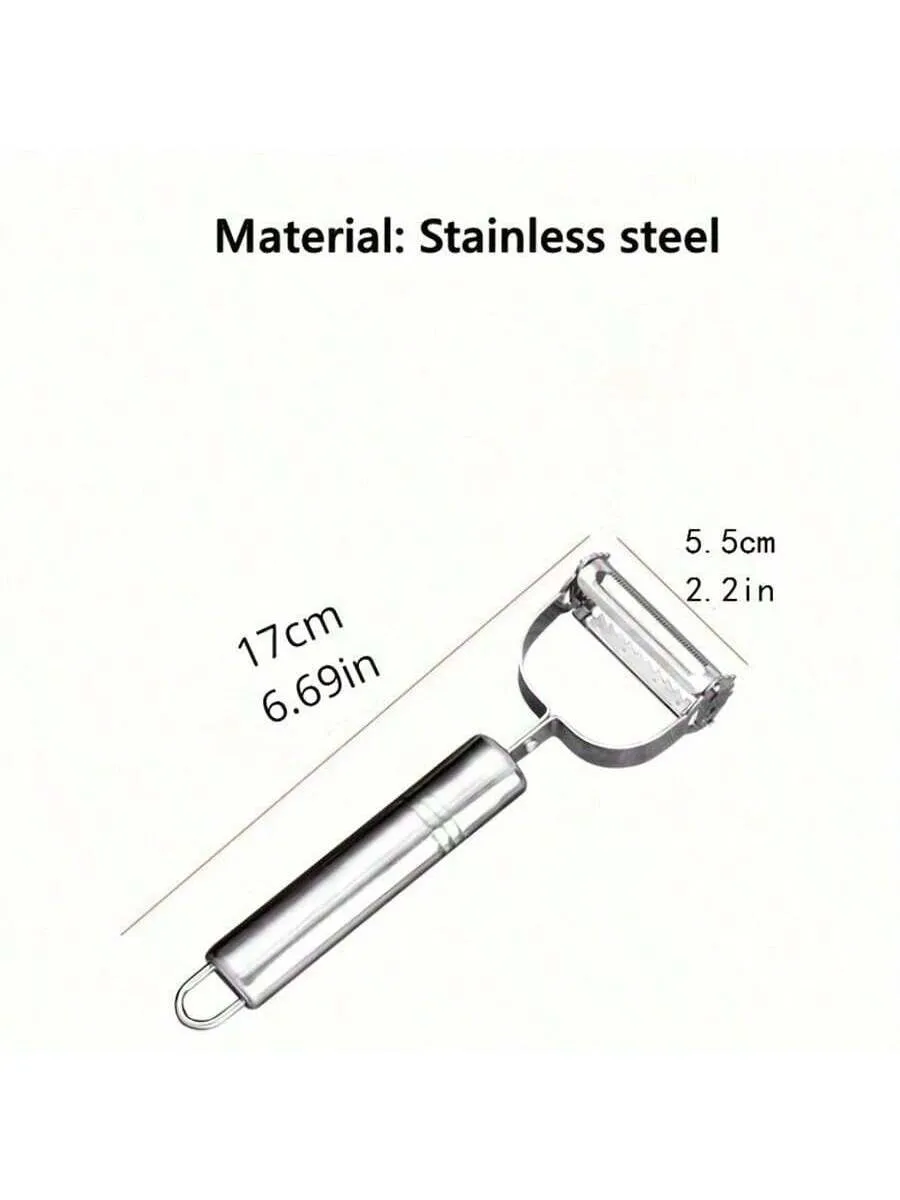 Multi-Functional Stainless Steel Peeler & Fruit Slicer - Essential Kitchen Tool for Effortless Cooking
