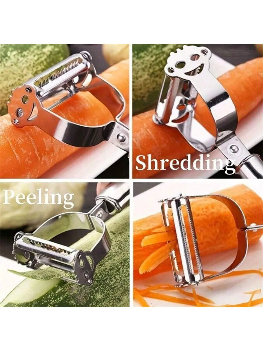 Multi-Functional Stainless Steel Peeler & Fruit Slicer - Essential Kitchen Tool for Effortless Cooking