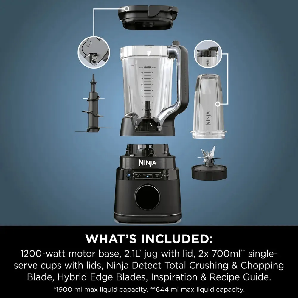 Ninja TB301UK Detect Duo Power Blender Pro   Single Serve, Black