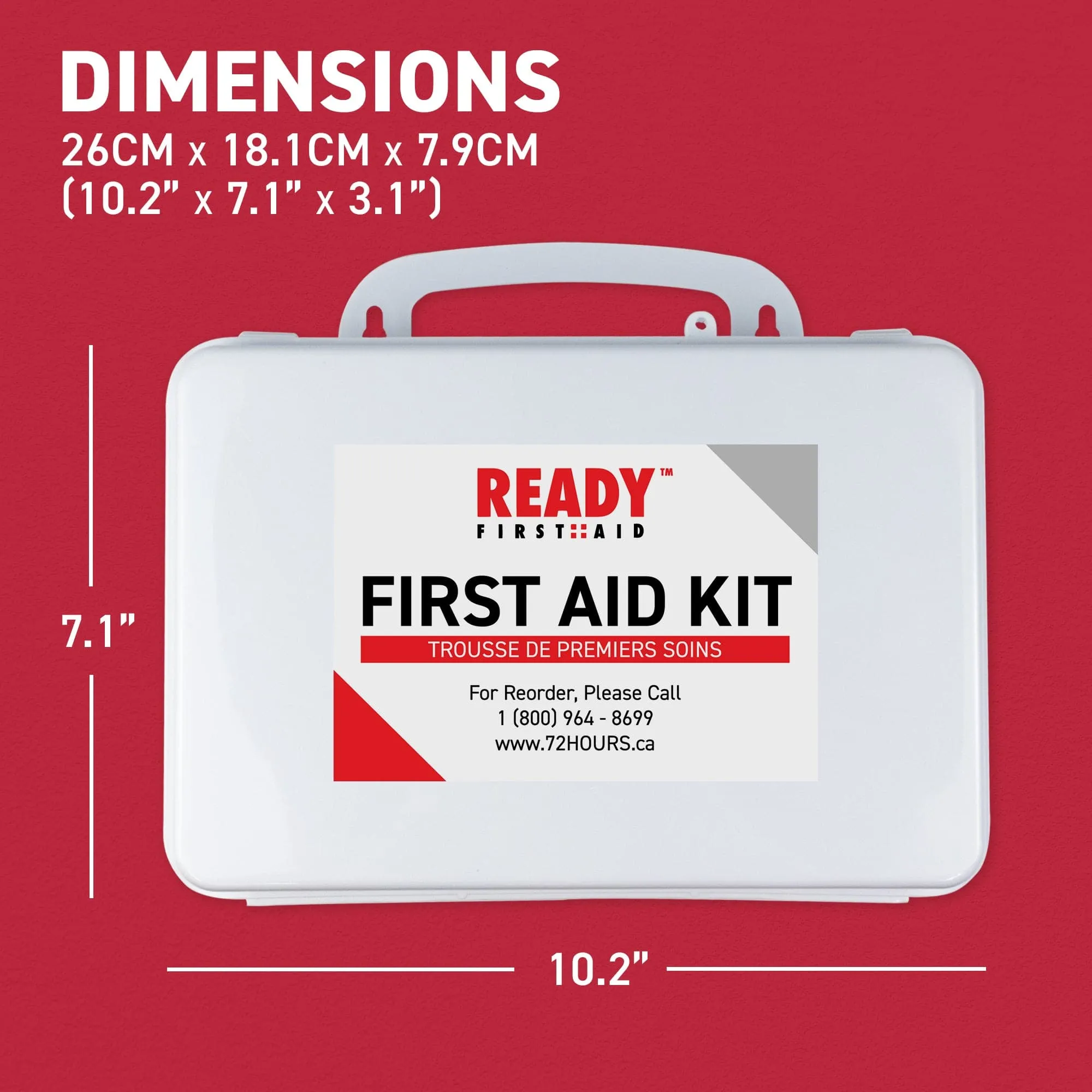 Ontario Section 8 First Aid Kit (1-5 Employees) with Plastic Box