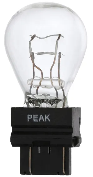 Peak 3157LL-BPP Miniature Automotive Bulb, 12.8 V, 27 W, Incandescent Lamp, Wedge, Clear :CD 2: QUANTITY: 1