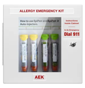 Public Access Allergy Emergency Epinephrine Cabinet (Non-Locking, No Alarm)