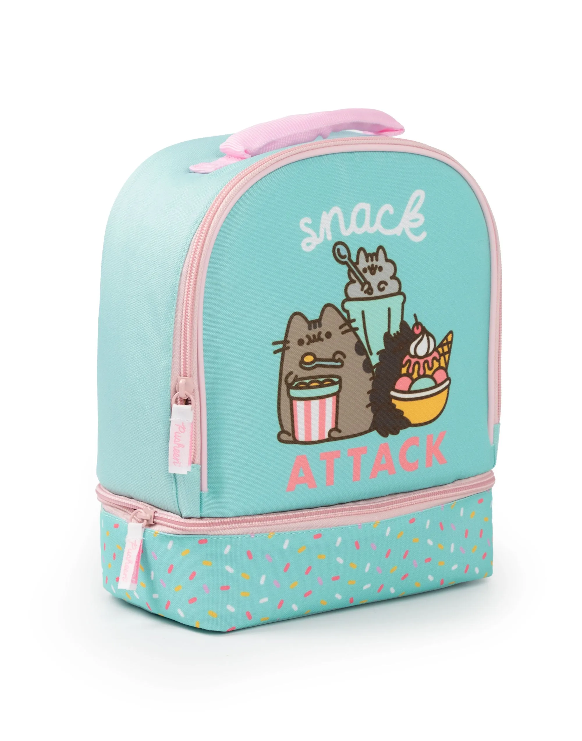 Pusheen Snack Attack Girls Multicoloured Lunch Bag, Lunch Box and Bottle Set