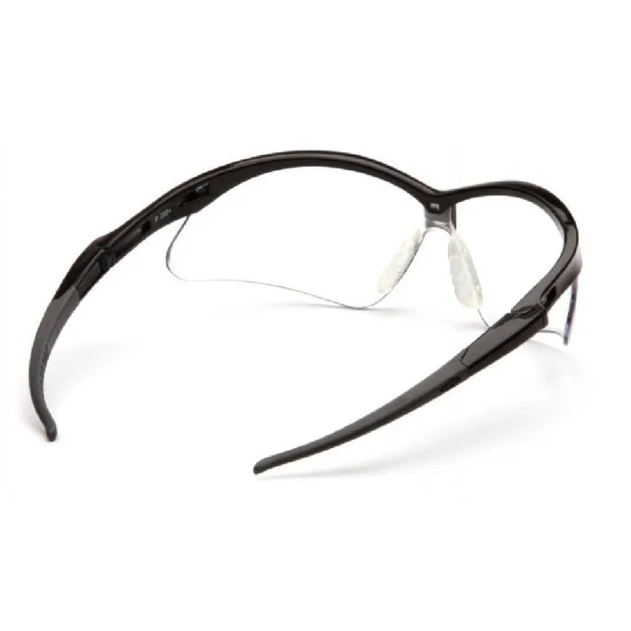 Pyramex SB6310STP PMXTREME Safety Glasses, Black Frame, Clear Anti-Fog Lens, 1 Each