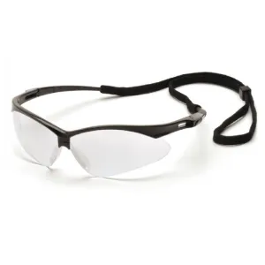 Pyramex SB6310STP PMXTREME Safety Glasses, Black Frame, Clear Anti-Fog Lens, 1 Each