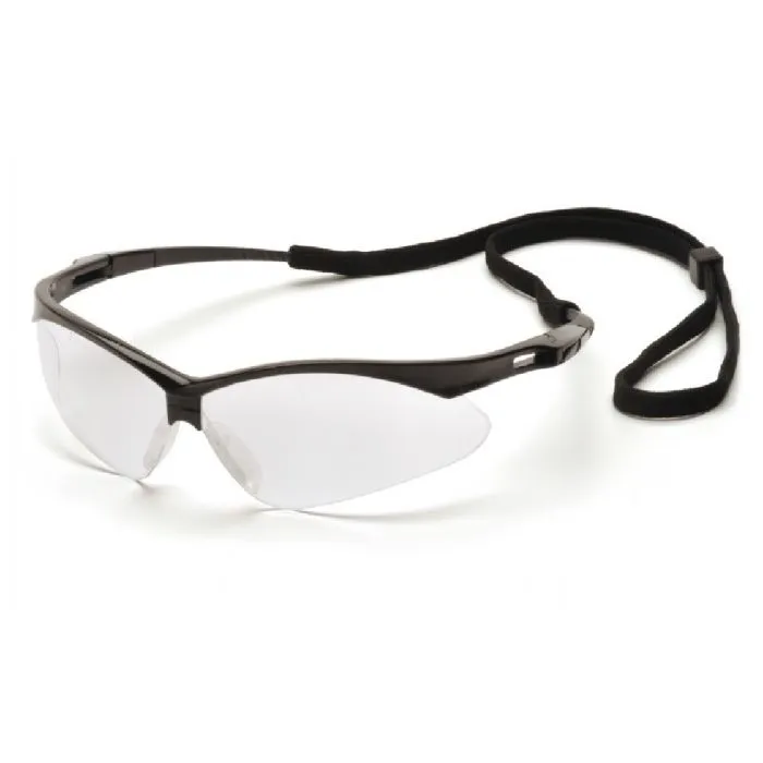 Pyramex SB6310STP PMXTREME Safety Glasses, Black Frame, Clear Anti-Fog Lens, 1 Each