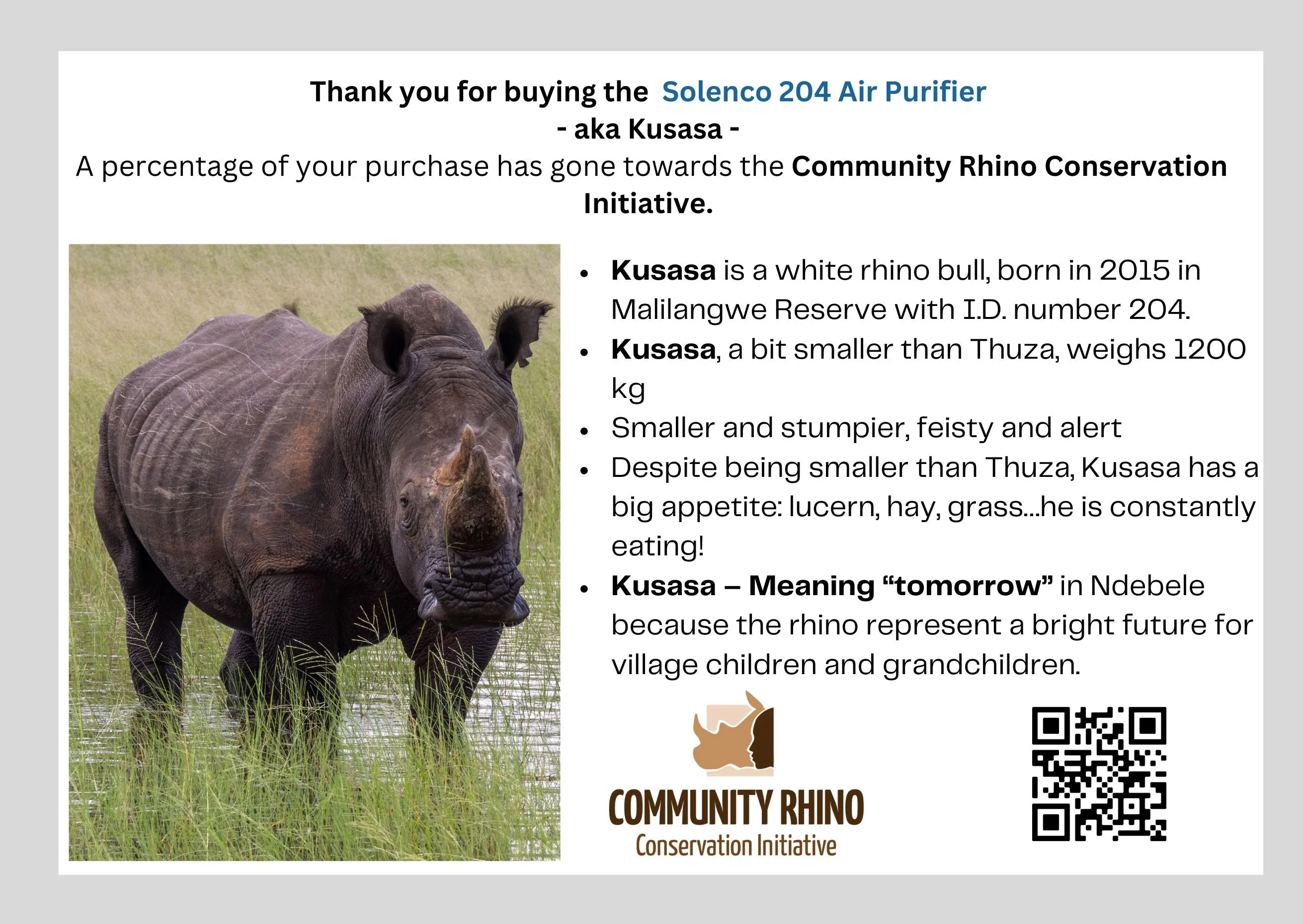 Solenco 204 Air Purifier - Kusasa