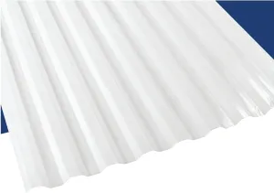 Suntuf 101890 Corrugated Panel, 8 ft L, 26 in W, Greca 76 Profile, 0.032 in Thick Material, Polycarbonate, Opal White :EA: QUANTITY: 10